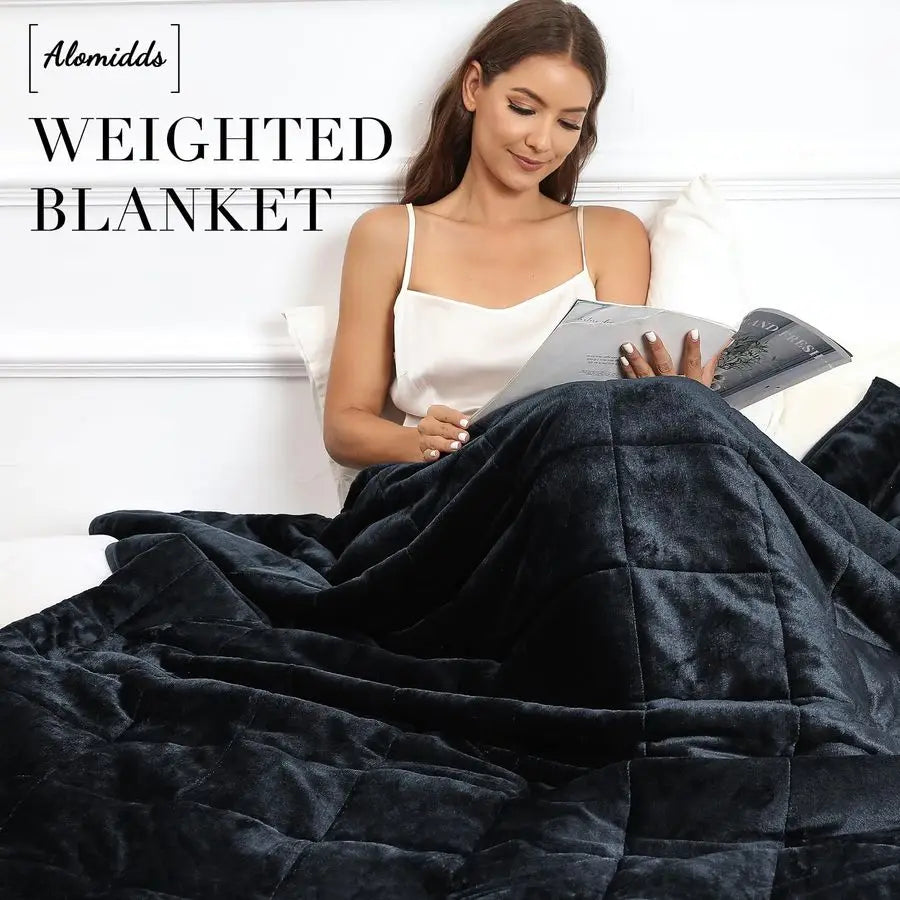 Sherpa Weighted Blanket 15lb – Queen