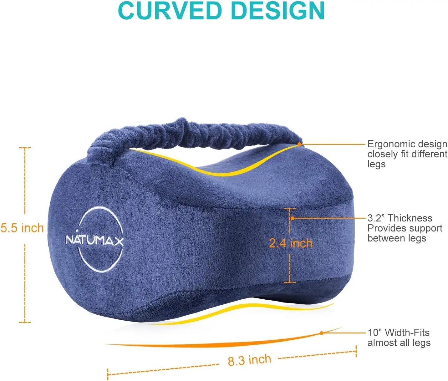 Memory Foam Knee Pillow with Leg Strap