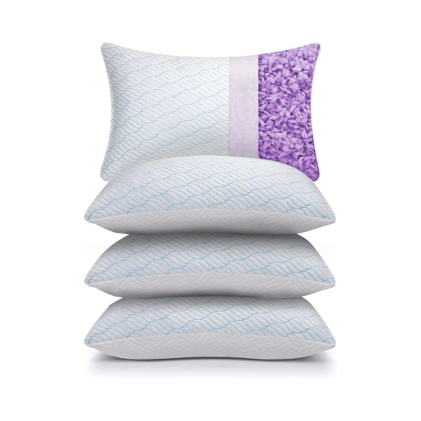 Cooling Memory Foam Pillows Set of 4 – Queen