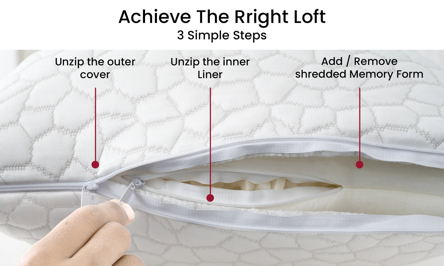 Shredded Memory Foam Pillows 2-Pack