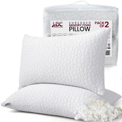 Shredded Memory Foam Pillows 2-Pack