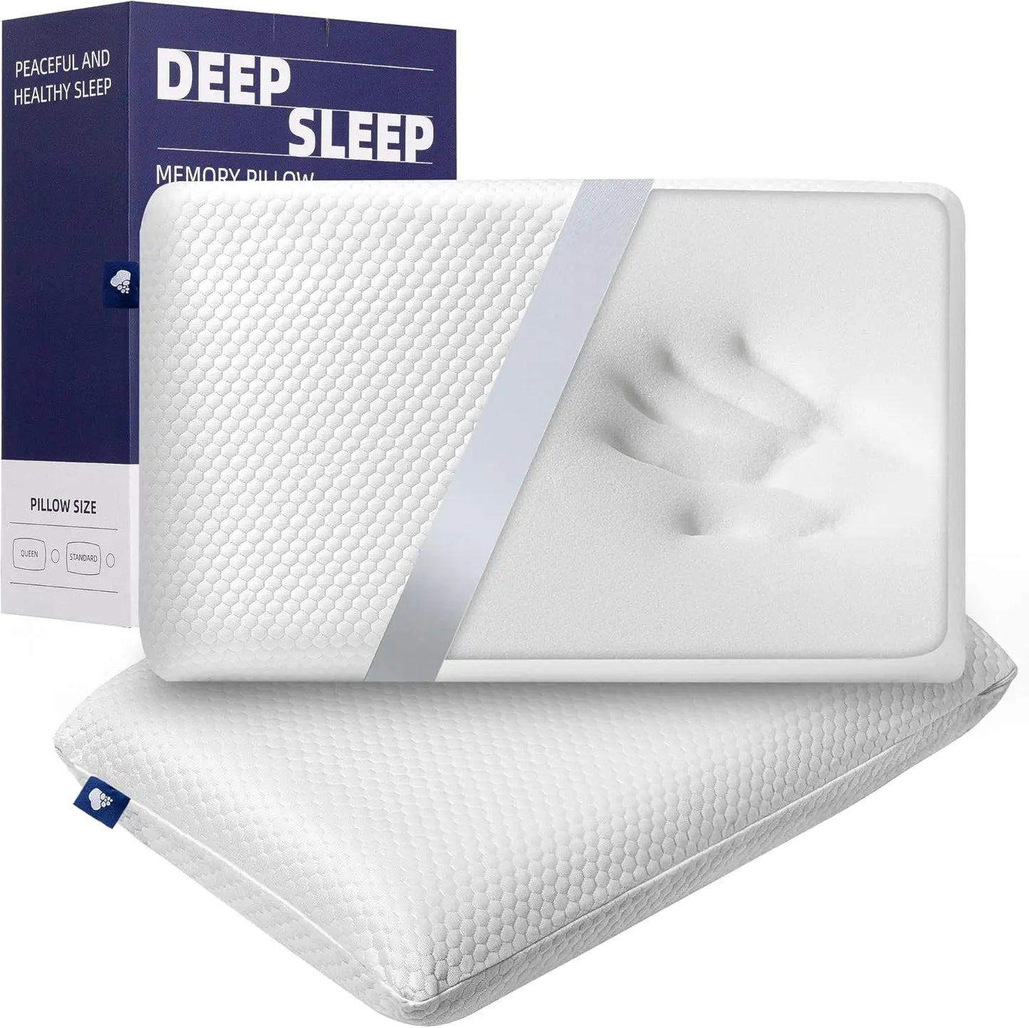 Cooling Memory Foam Pillow Set of 2 – Neck Support