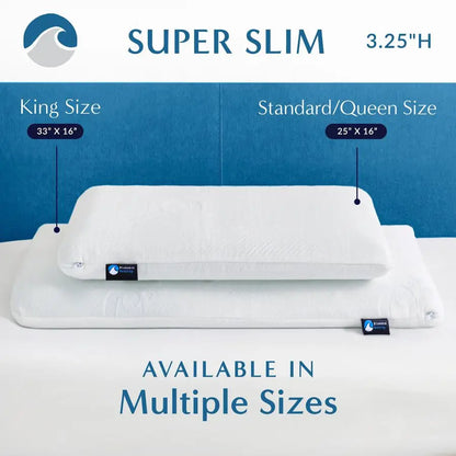 Slim Gel Memory Foam Pillow – Cervical Support
