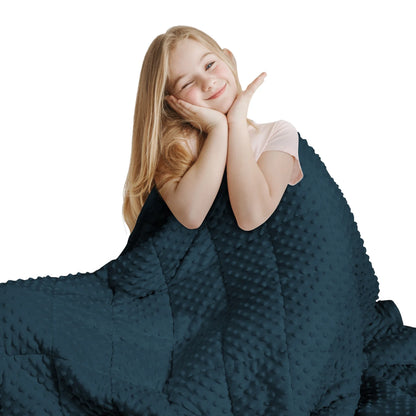 Flannel Weighted Blanket 15lb – Blue
