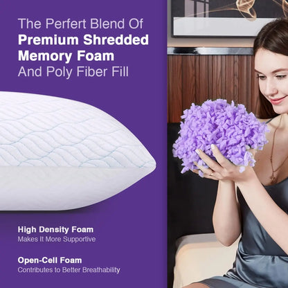 Cooling Memory Foam Pillows Set of 4 – Queen
