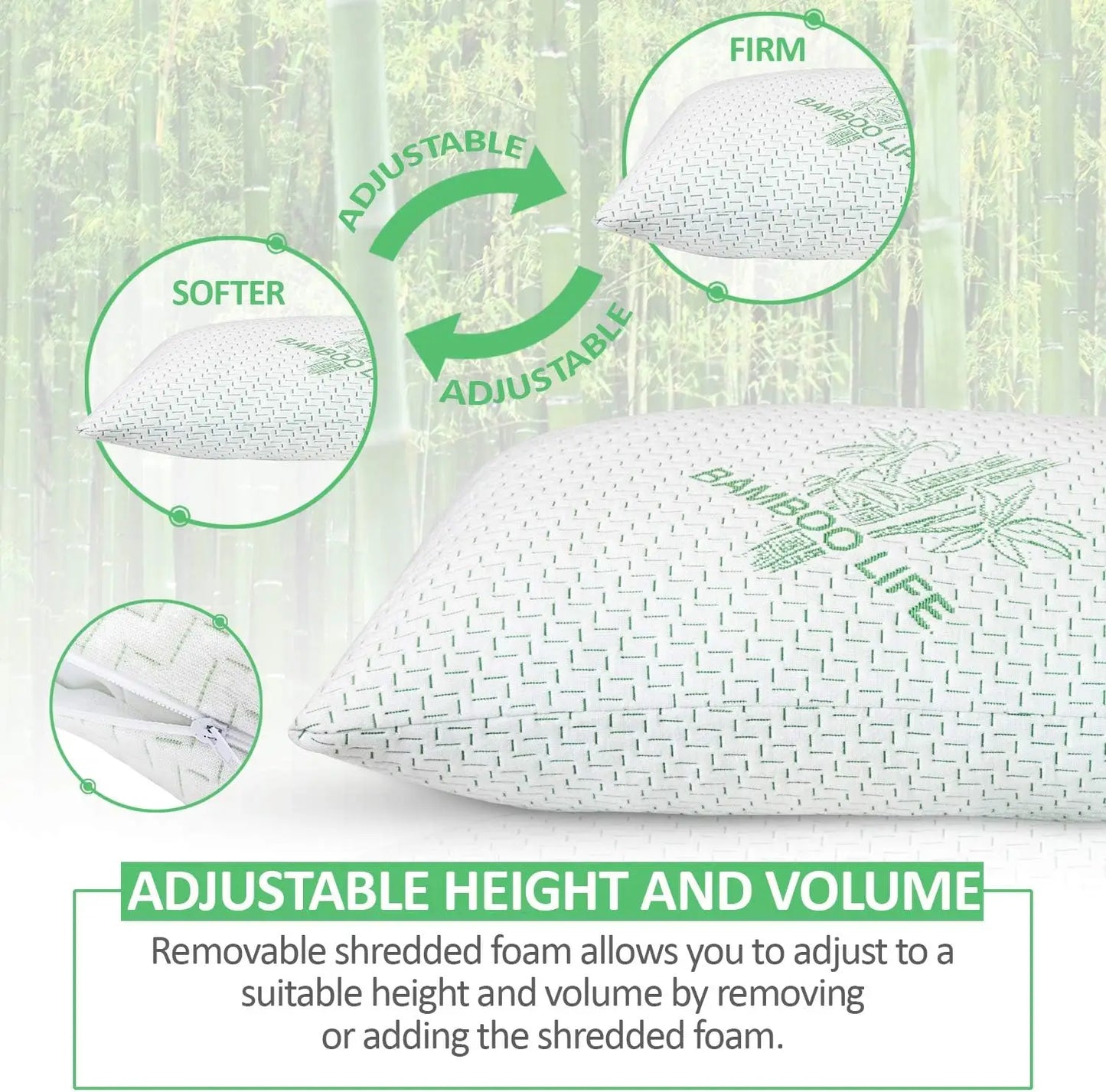 Cooling Memory Foam Pillows Set of 2 – King