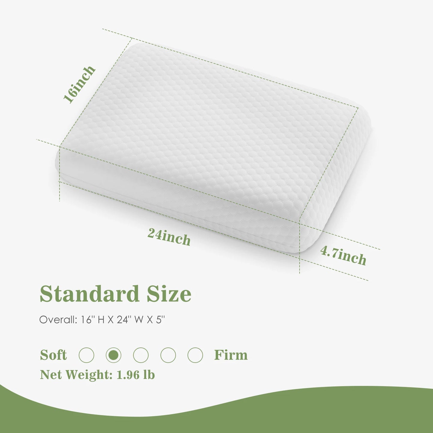 2-Pack Memory Foam Pillows