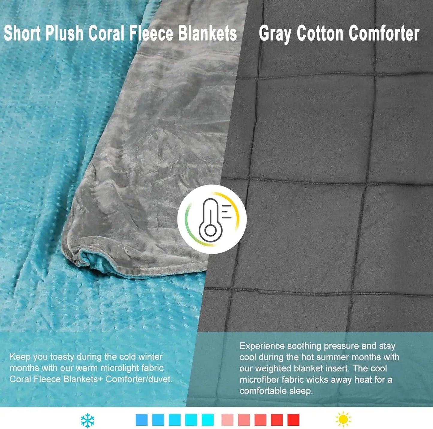 Weighted Blanket 30lb – Aqua
