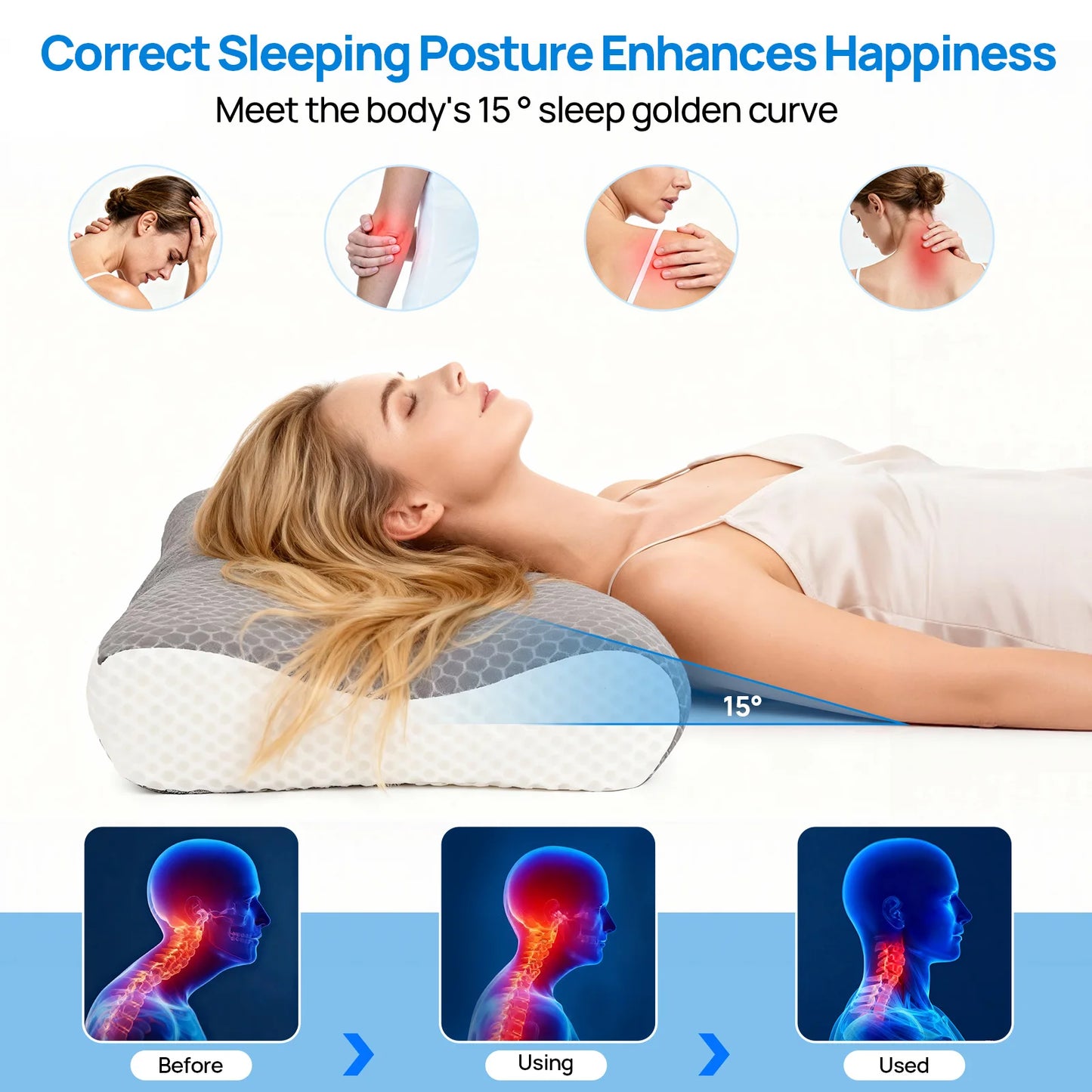 Double-Sided Cervical Pillow
