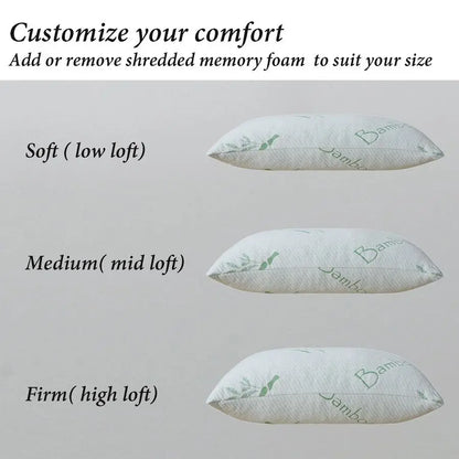 Shredded Memory Foam Pillows Set of 2 – Queen