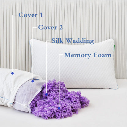 Cooling Shredded Memory Foam Pillows 2-Pack