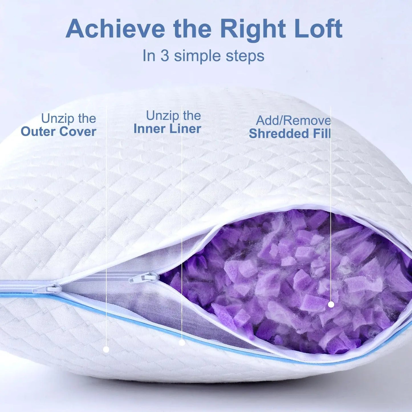 Cooling Shredded Memory Foam Pillows 2-Pack