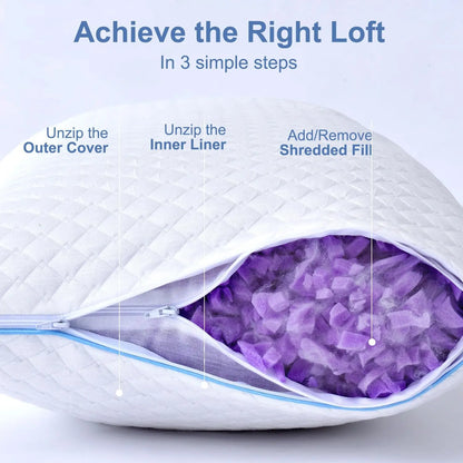 Cooling Shredded Memory Foam Pillows 2-Pack