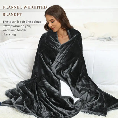 Sherpa Weighted Blanket 15lb – Queen