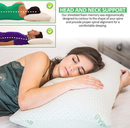 Cooling Memory Foam Pillows Set of 2 – King