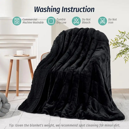 Sherpa Fleece Weighted Blanket 15lb