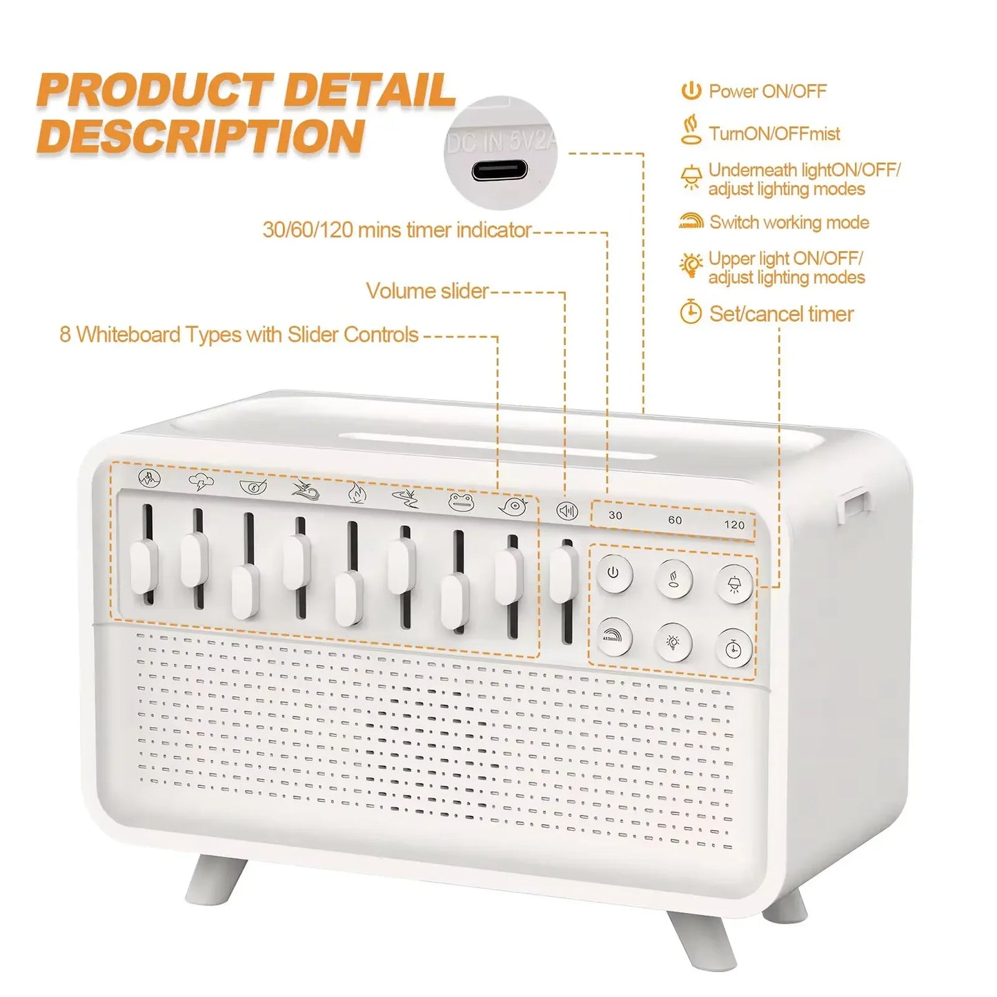 Bluetooth White Noise Machine with Diffuser