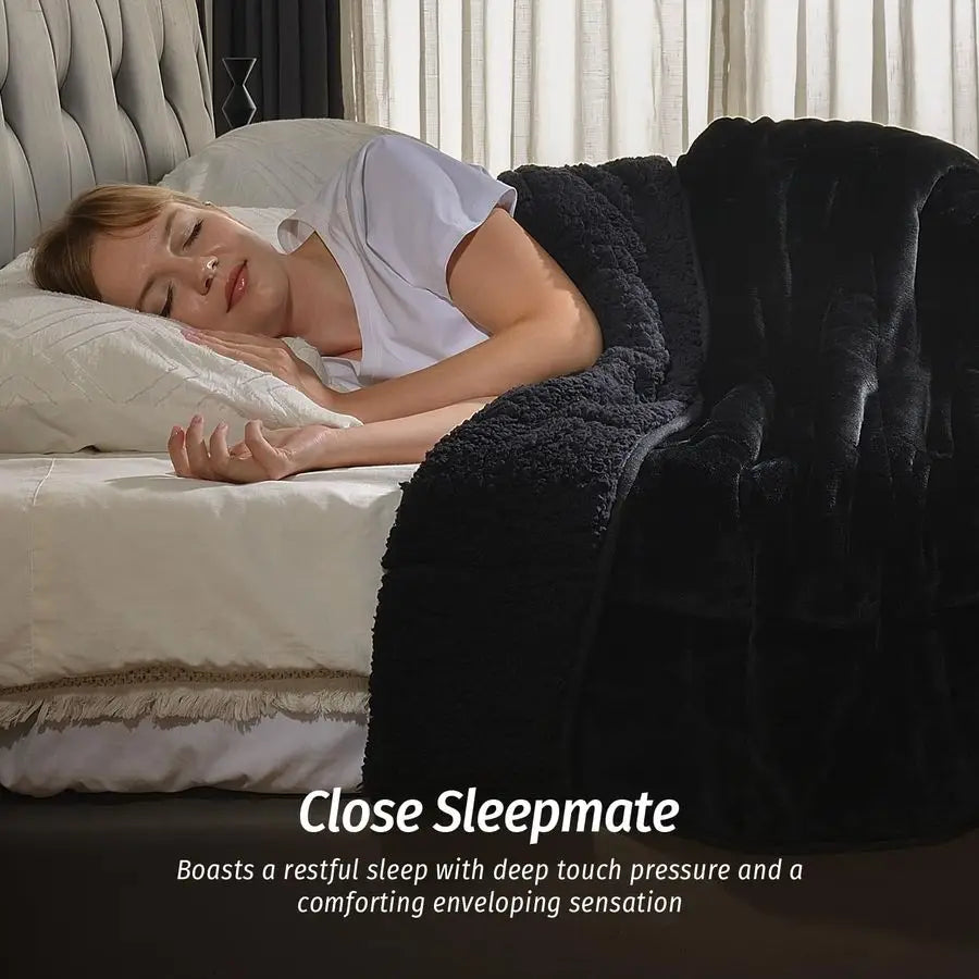 Sherpa Fleece Weighted Blanket 15lb