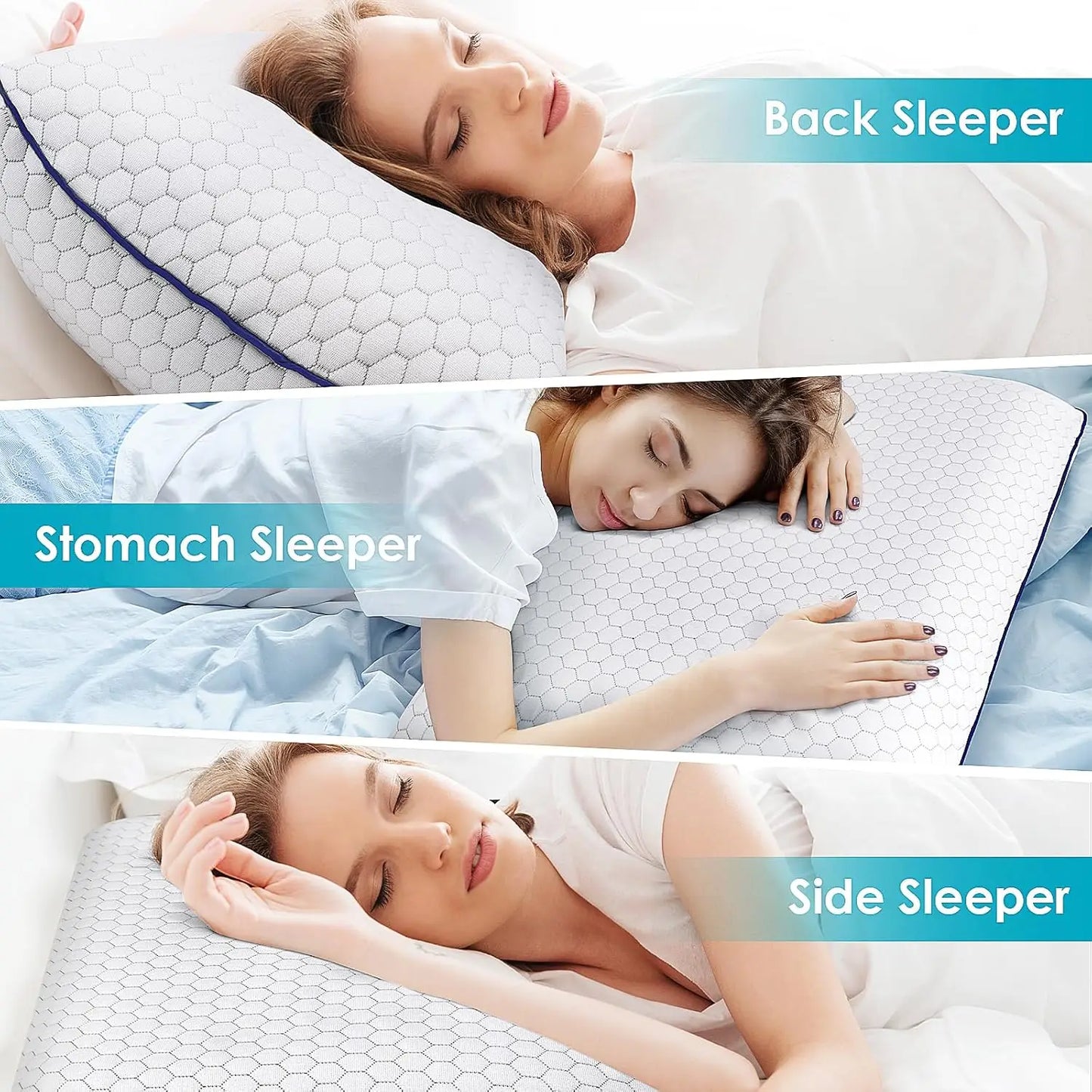 Memory Foam Pillows Set of 2 – Queen