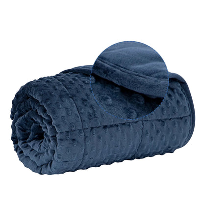 Flannel Weighted Blanket 15lb – Blue