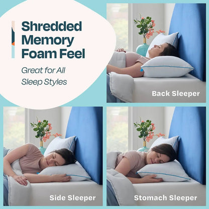 Cooling Gel Memory Foam Pillows Set of 2