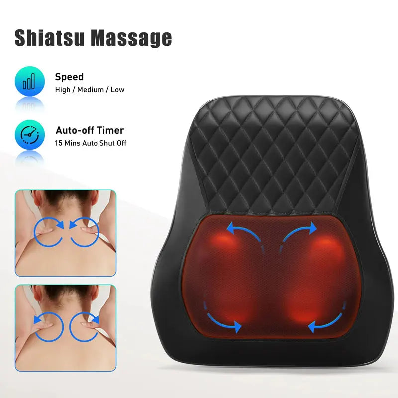 Neck Pillow Vibration Massager with Heat