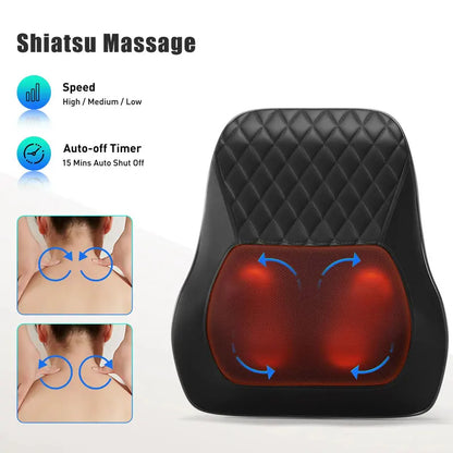 Neck Pillow Vibration Massager with Heat