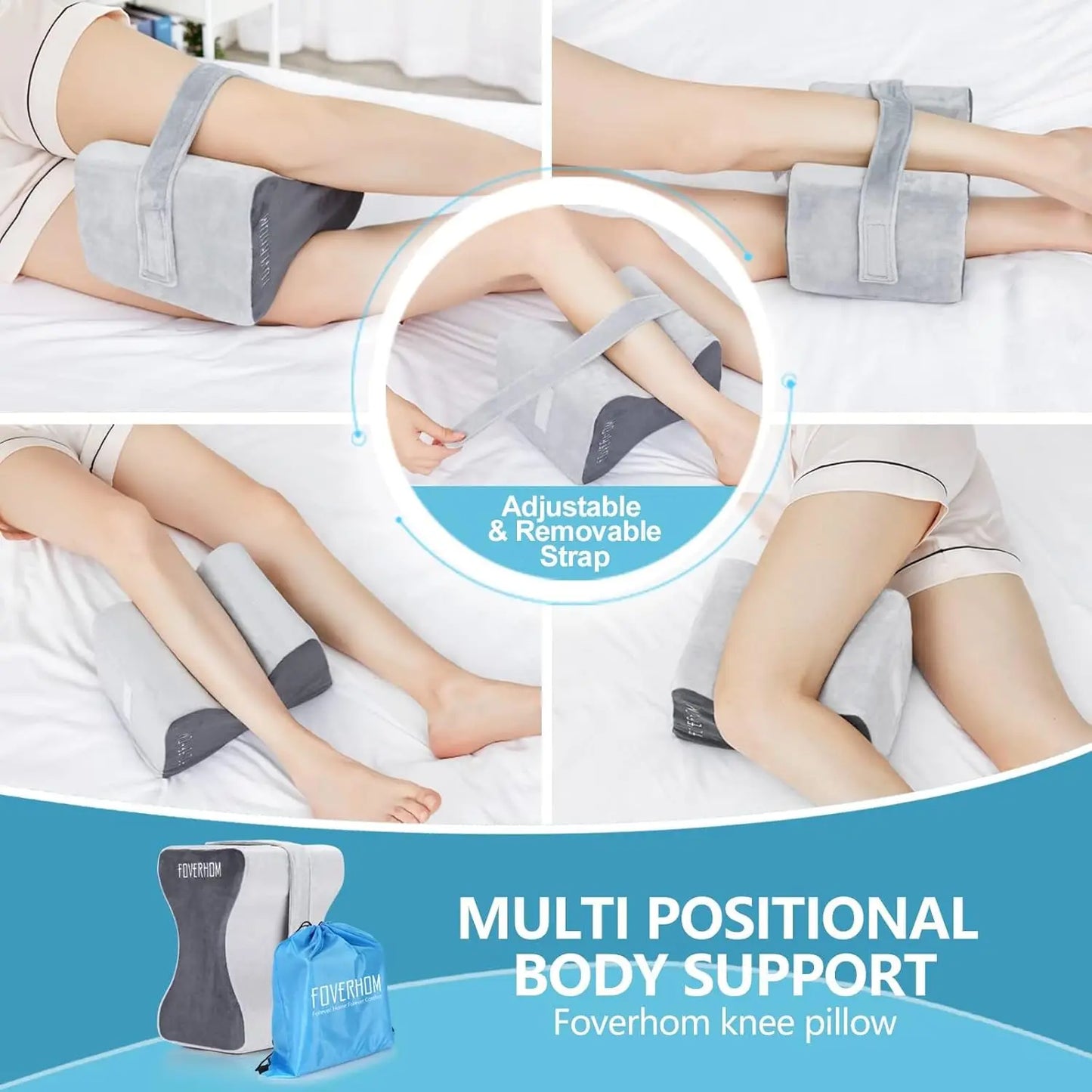 Memory Foam Knee Pillow – Sciatica Relief