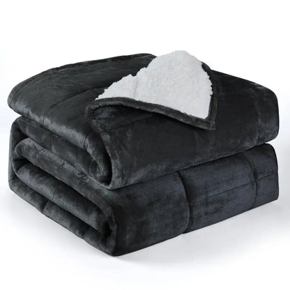 Sherpa Weighted Blanket 15lb – Queen