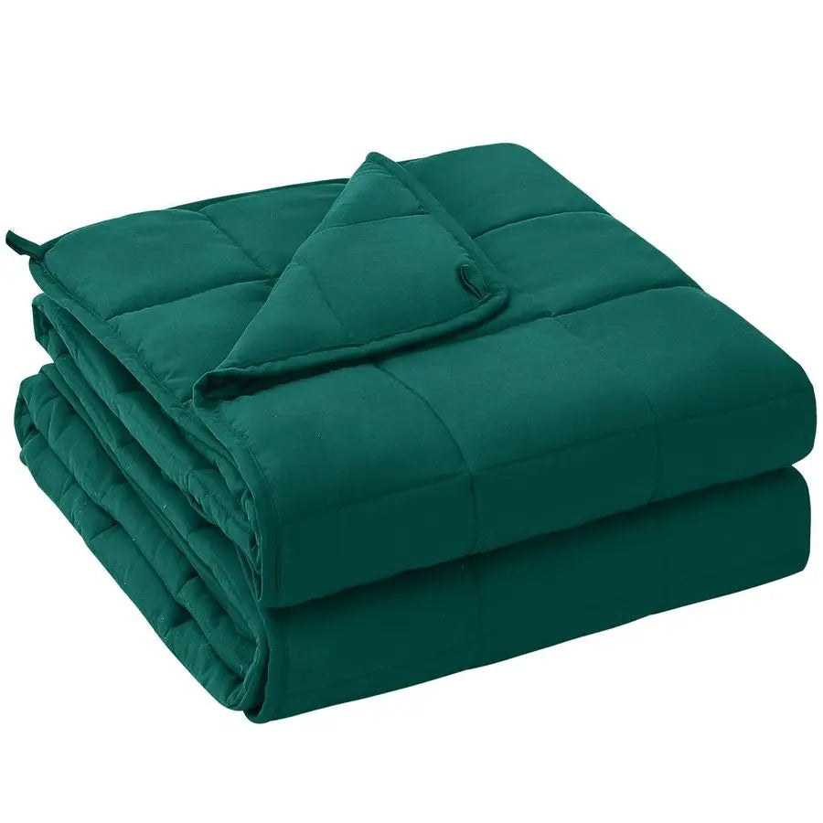 Weighted Blanket 20lb – Dark Green Queen