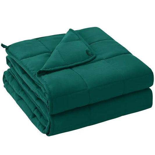 Weighted Blanket 20lb – Dark Green Queen
