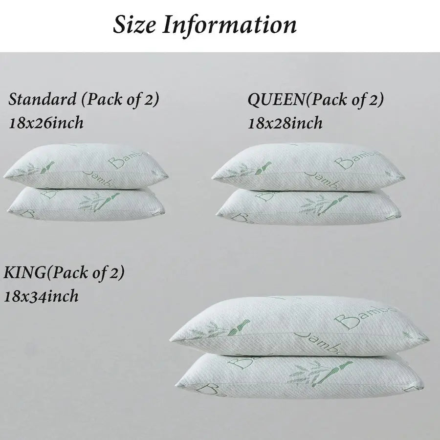 Shredded Memory Foam Pillows Set of 2 – Queen