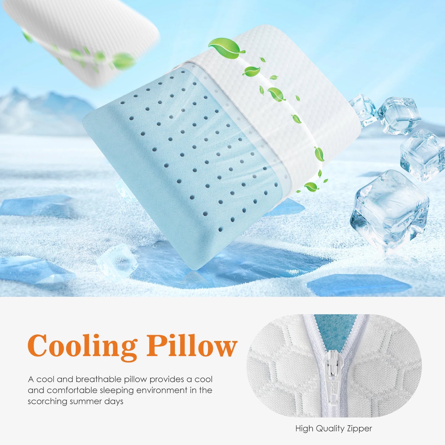 2-Pack Memory Foam Pillows