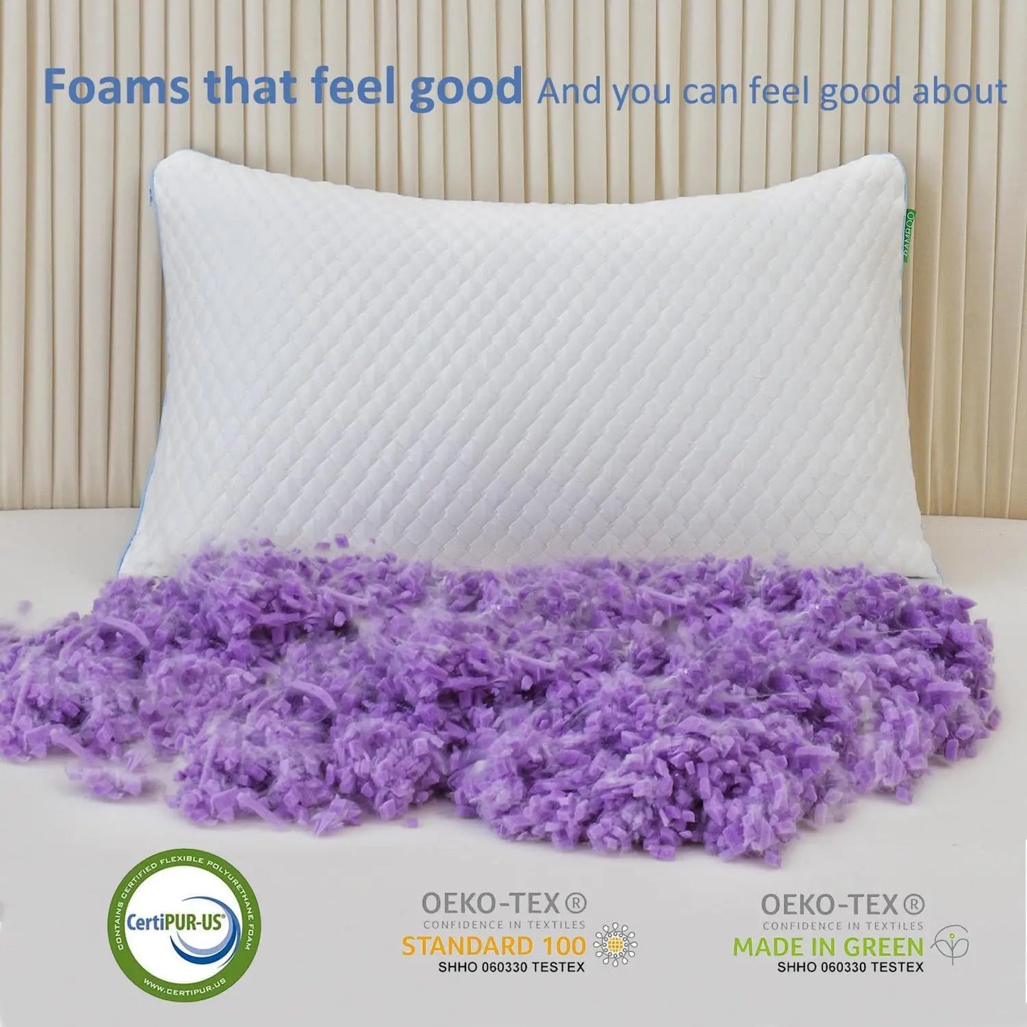 Cooling Shredded Memory Foam Pillows 2-Pack