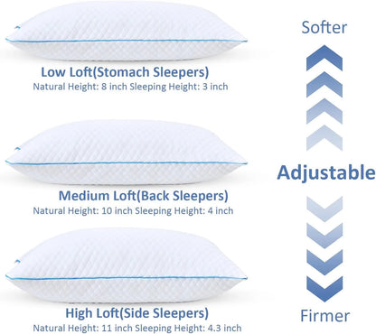 Cooling Shredded Memory Foam Pillows 2-Pack