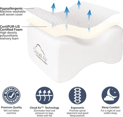 Memory Foam Knee Pillow – Side Sleepers