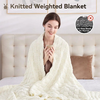 Chunky Knit Weighted Blanket 12lb