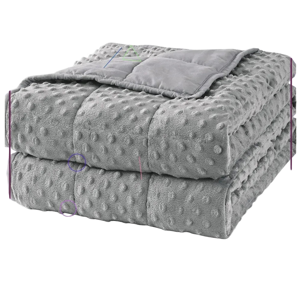 Minky Weighted Blanket 15lb – Grey Queen