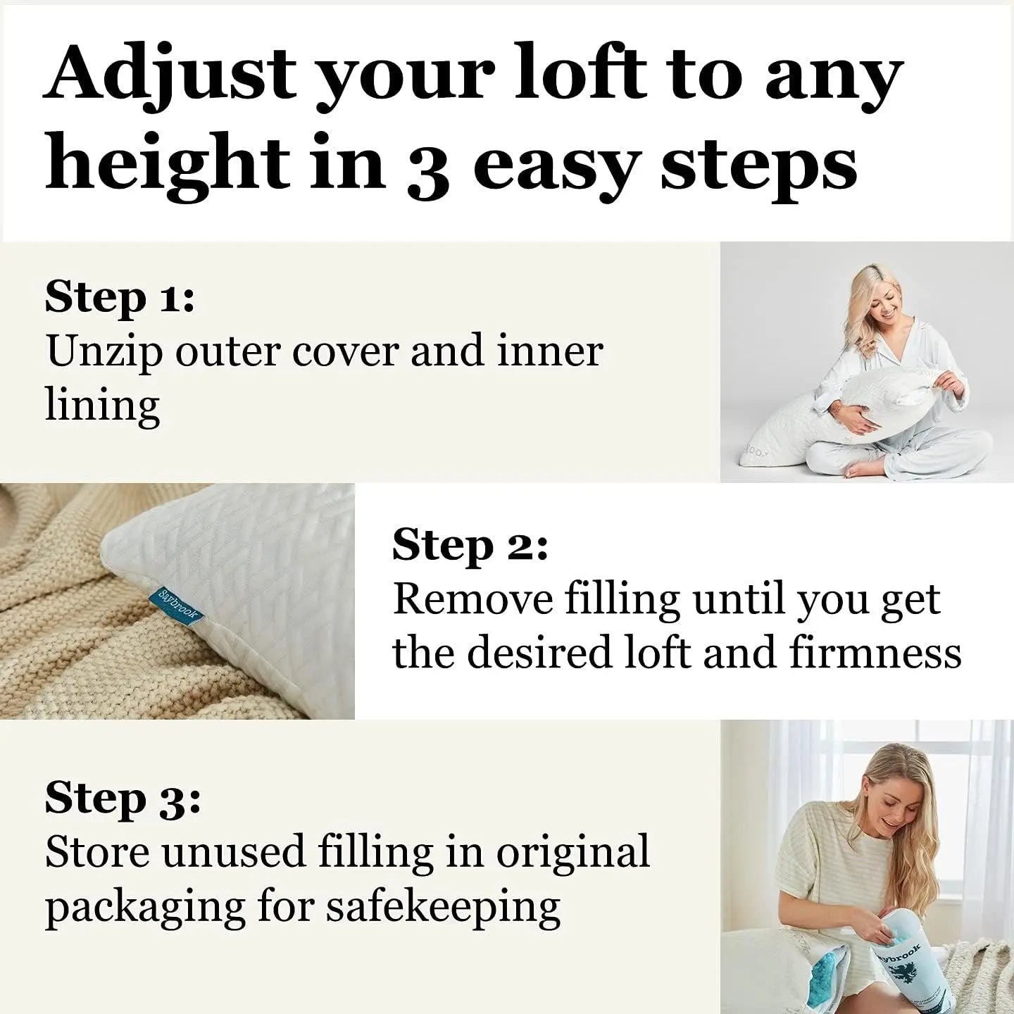 Adjustable Memory Foam Pillow