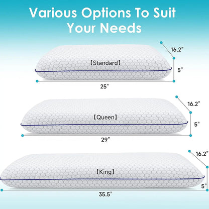 Memory Foam Pillows Set of 2 – Queen