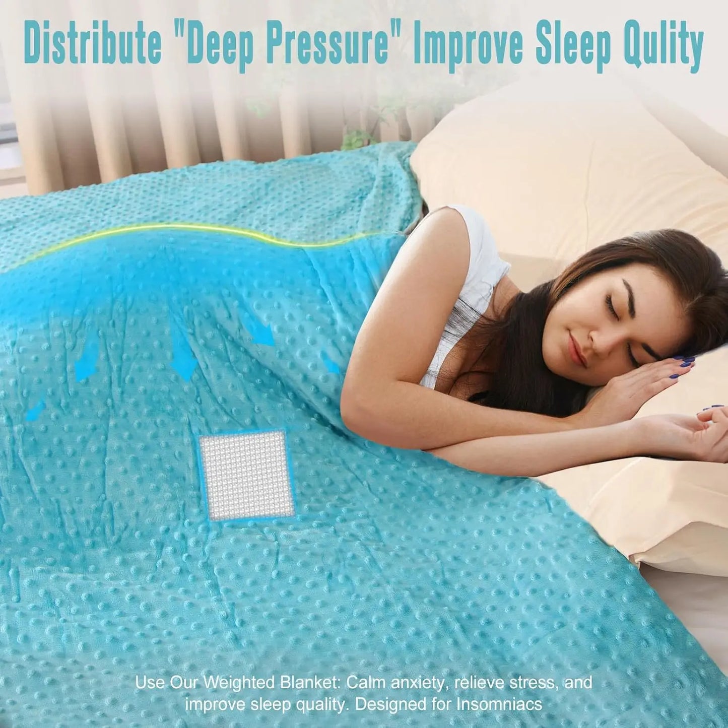 Weighted Blanket 30lb – Aqua