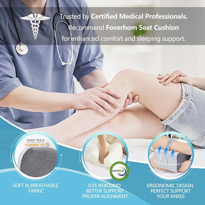Memory Foam Knee Pillow – Sciatica Relief