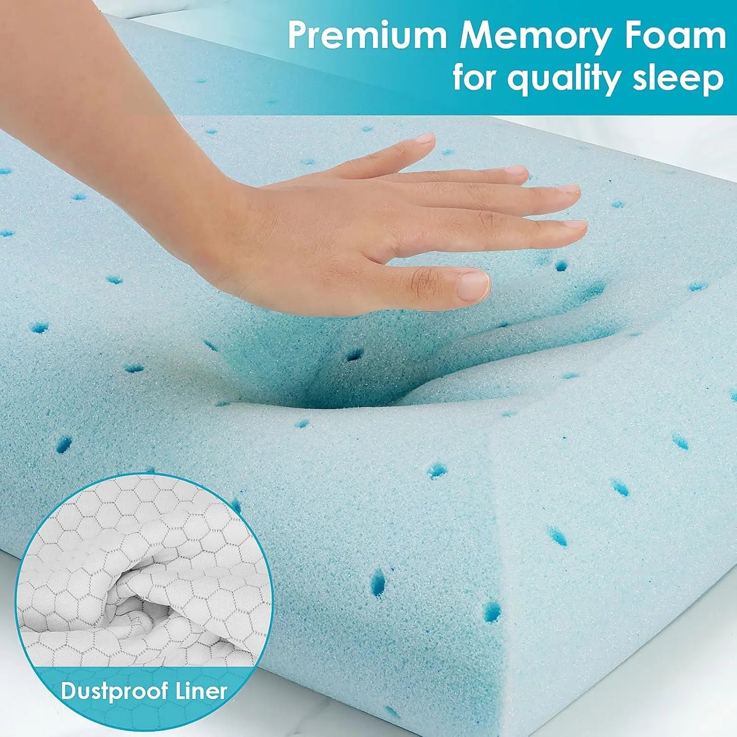 Memory Foam Pillows Set of 2 – Queen