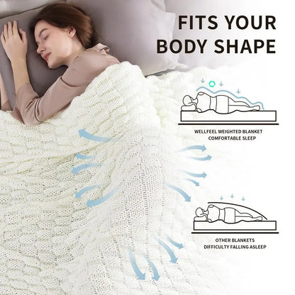 Chunky Knit Weighted Blanket 12lb