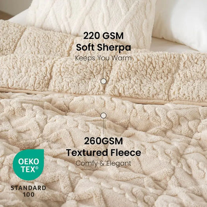 Jacquard Sherpa Weighted Blanket 15lb