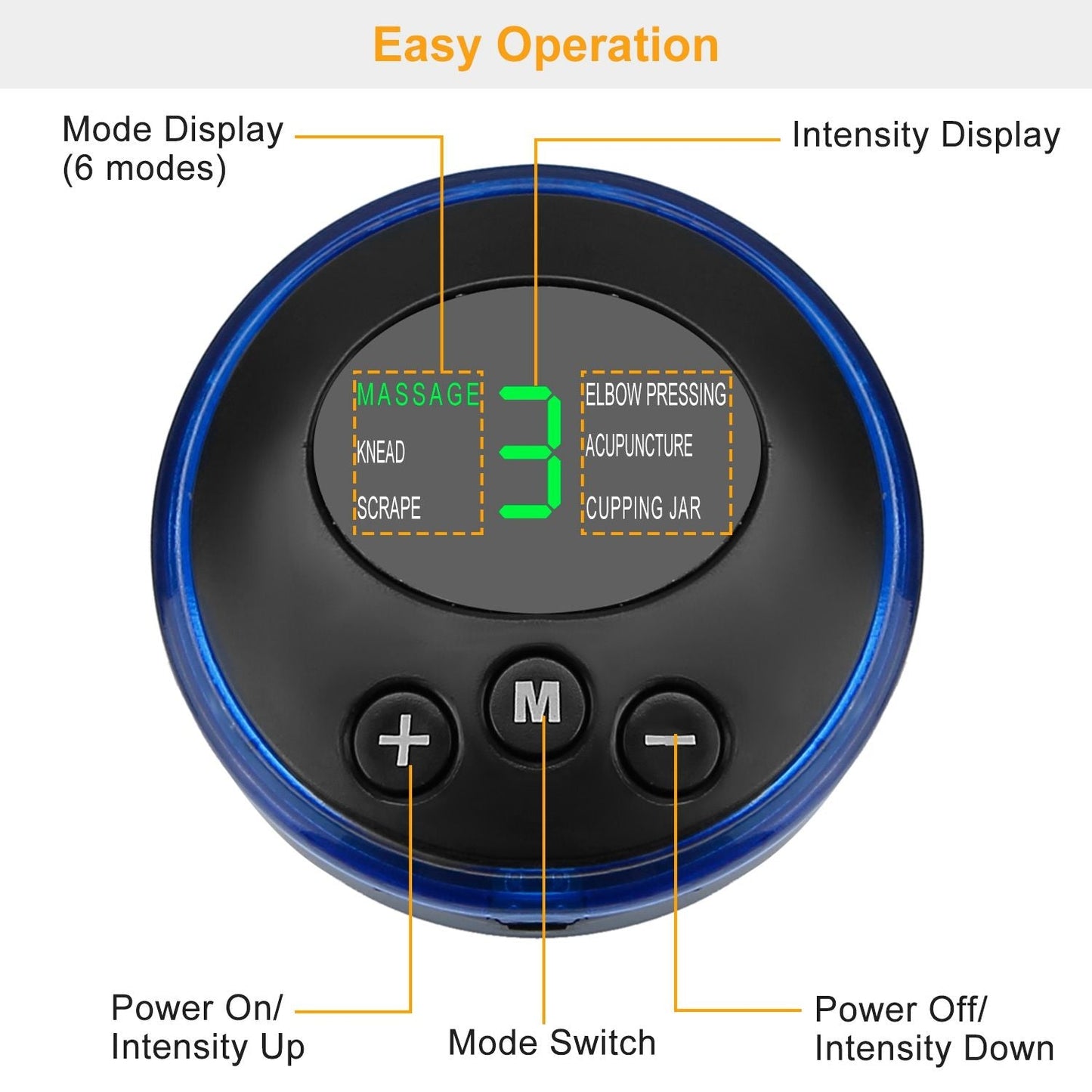 EMS foot massage pad electric stimulator with 6 modes and 10 intensity levels for leg and muscle pain relief