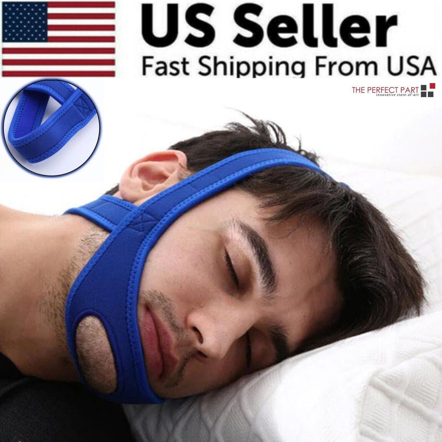 Snore Stop anti snoring chin strap sleep apnea belt jaw solution