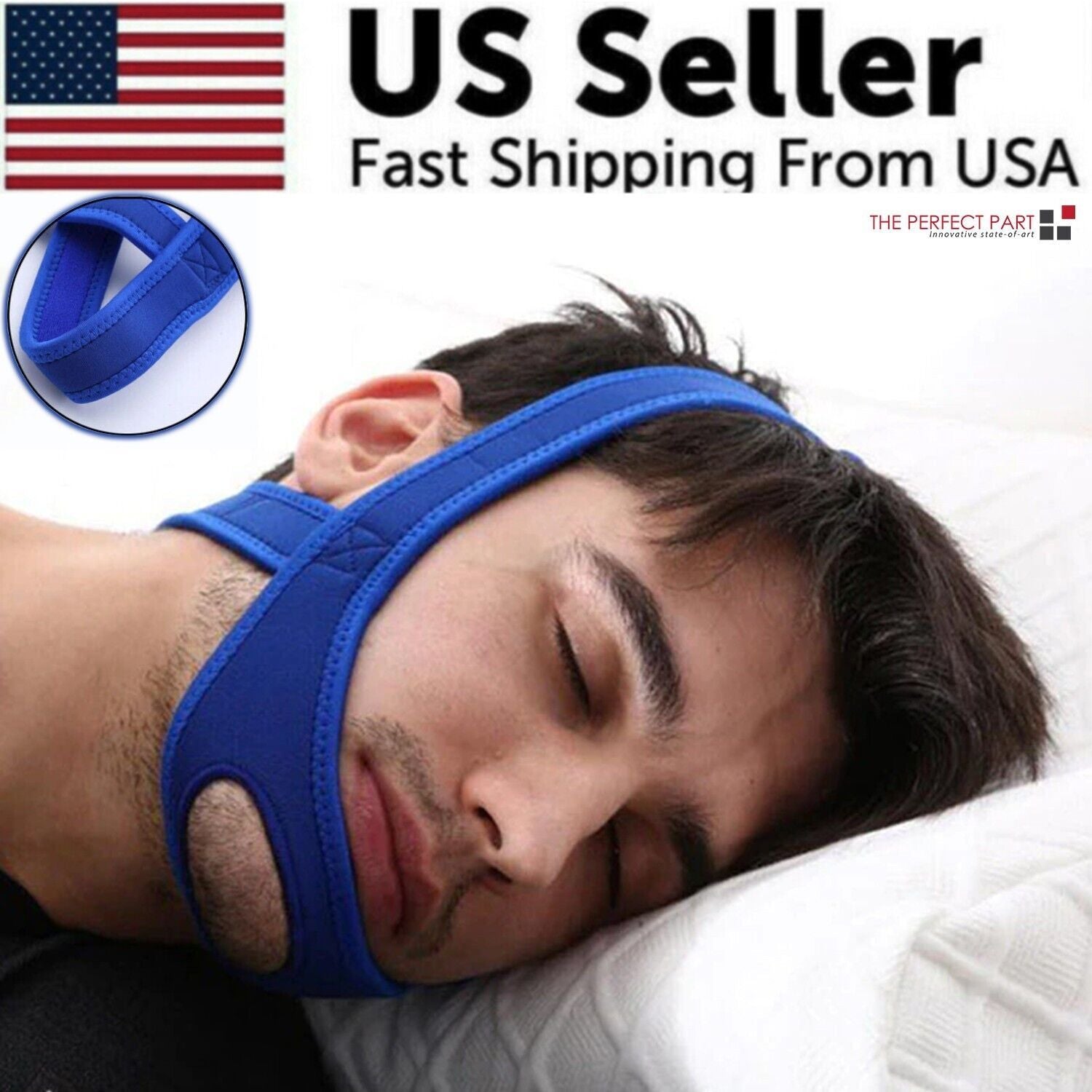Snore Stop anti snoring chin strap sleep apnea belt jaw solution