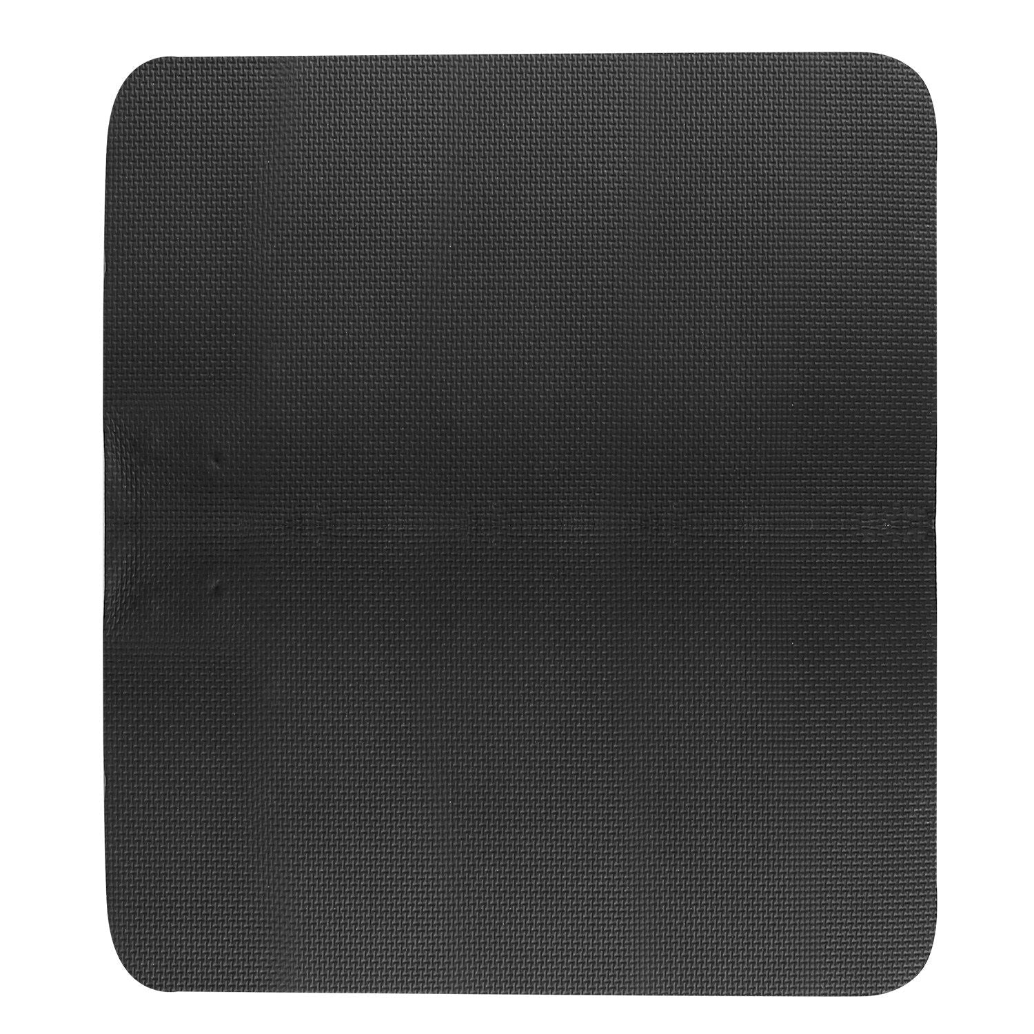 Black foldable EMS foot massage pad with 6 modes and 10 intensity levels for muscle pain relief and leg reshaping